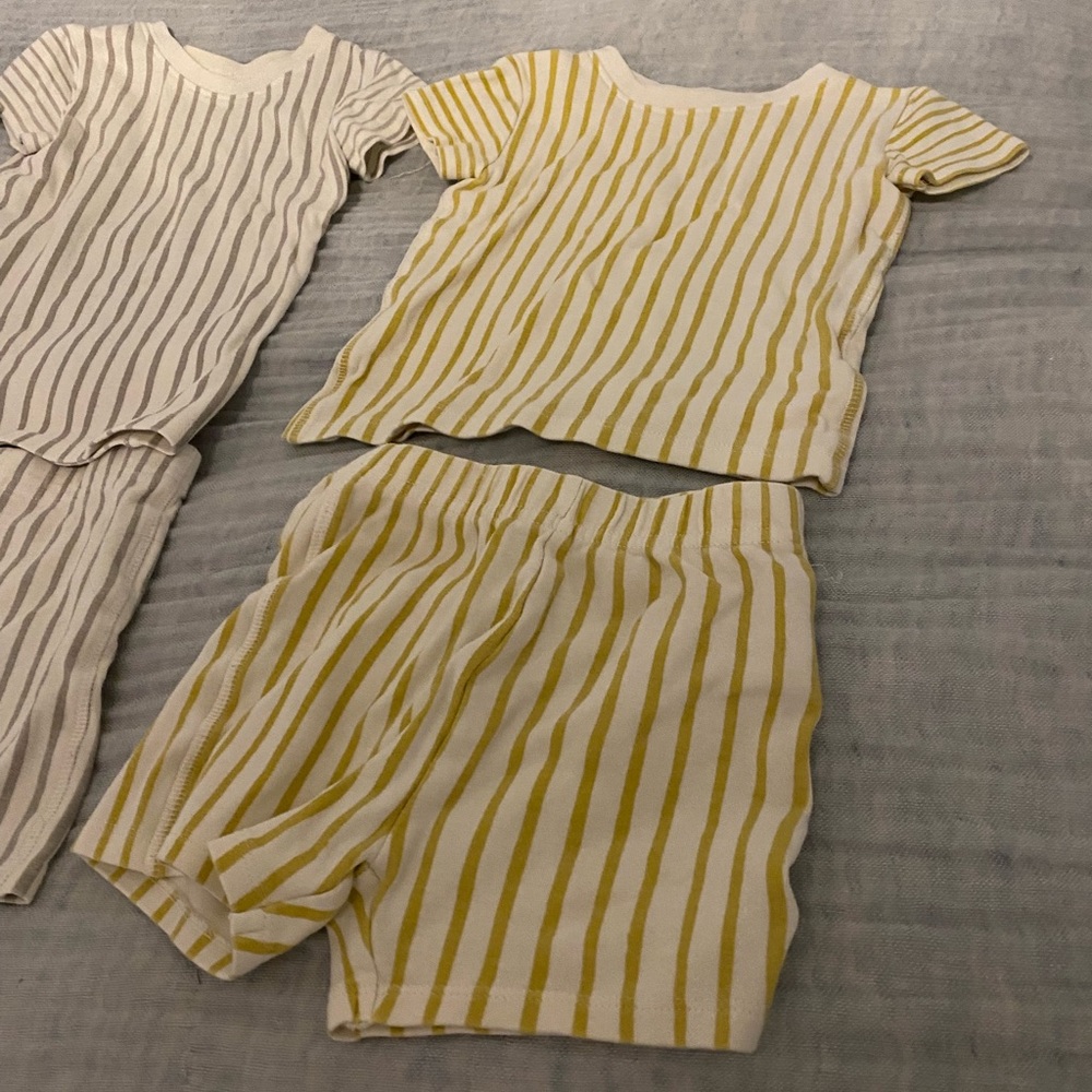 Set of 5 Pehr Organic Cotton Stripes Away organic cotton shorts 2-3T Pajamas - Picture 8 of 13